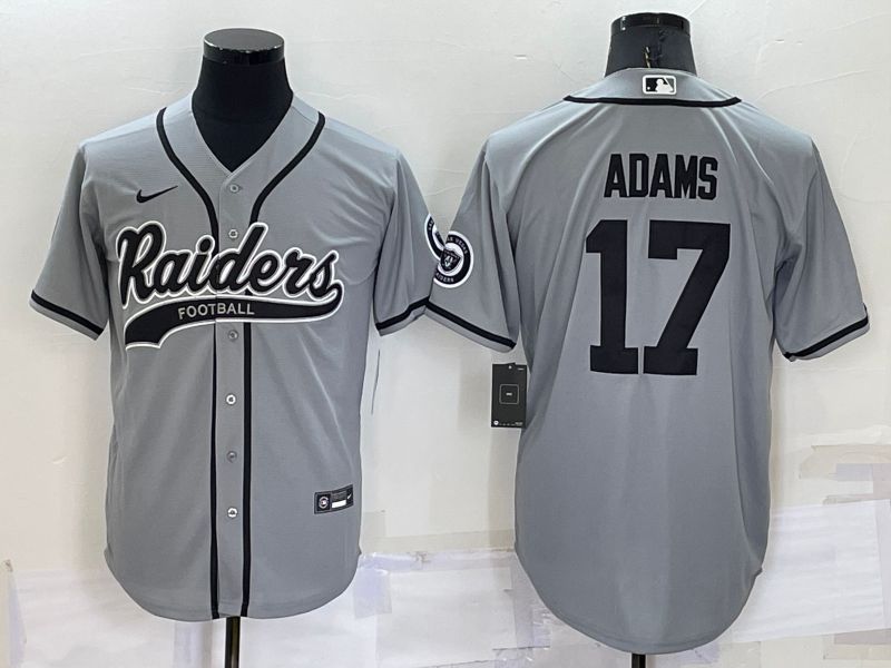 Men Oakland Raiders #17 Adams Grey Nike Co branded NFL Jersey->oakland raiders->NFL Jersey